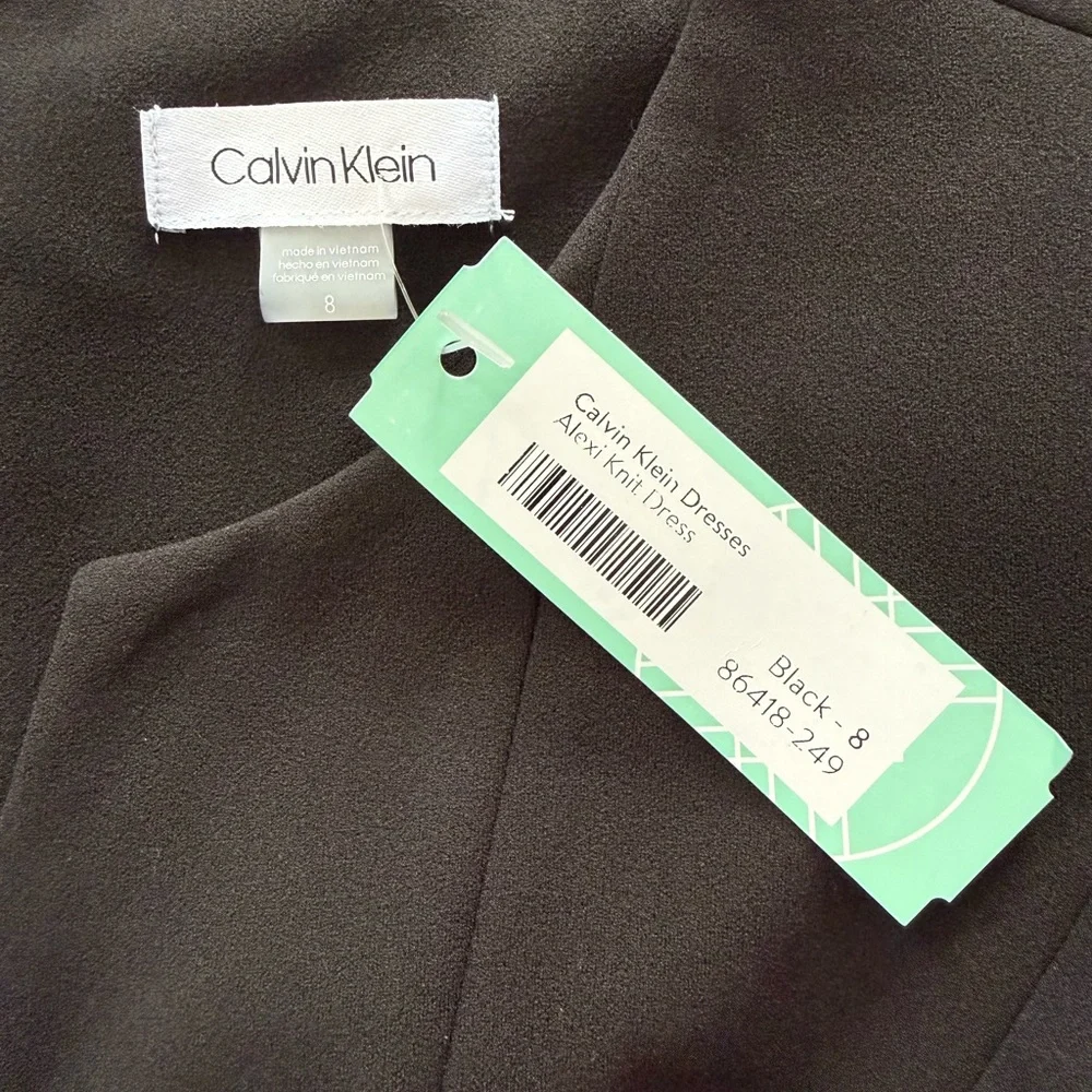 Calvin Klein Alexi Black Midi Dress - Picture 6 of 8